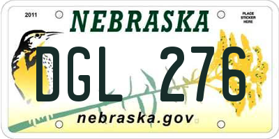 NE license plate DGL276