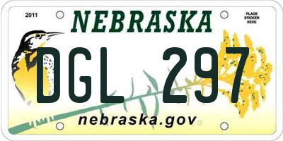 NE license plate DGL297