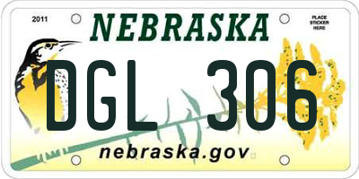 NE license plate DGL306