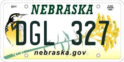NE license plate DGL327