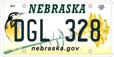NE license plate DGL328