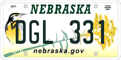 NE license plate DGL331