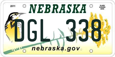 NE license plate DGL338