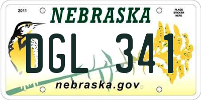NE license plate DGL341