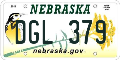 NE license plate DGL379