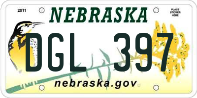 NE license plate DGL397