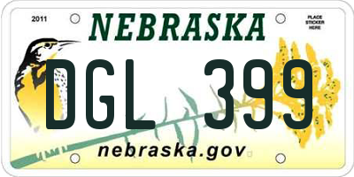 NE license plate DGL399