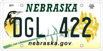 NE license plate DGL422