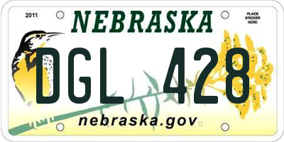 NE license plate DGL428