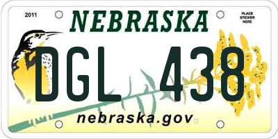 NE license plate DGL438
