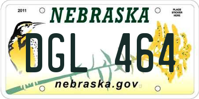 NE license plate DGL464