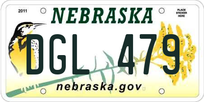 NE license plate DGL479