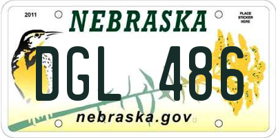 NE license plate DGL486