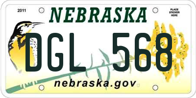 NE license plate DGL568