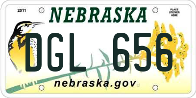 NE license plate DGL656