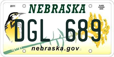 NE license plate DGL689