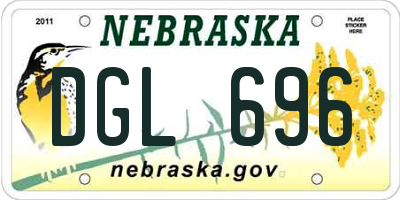 NE license plate DGL696