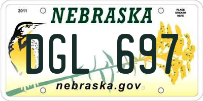 NE license plate DGL697