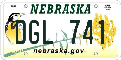 NE license plate DGL741