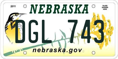 NE license plate DGL743