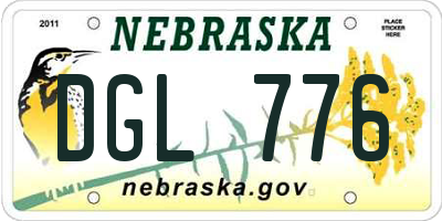 NE license plate DGL776