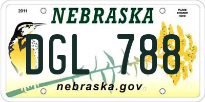 NE license plate DGL788