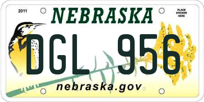 NE license plate DGL956