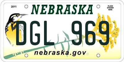 NE license plate DGL969