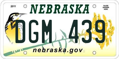 NE license plate DGM439