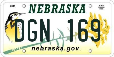 NE license plate DGN169