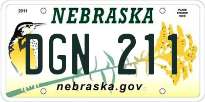 NE license plate DGN211