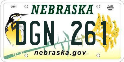 NE license plate DGN261