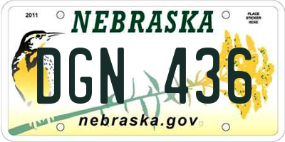 NE license plate DGN436