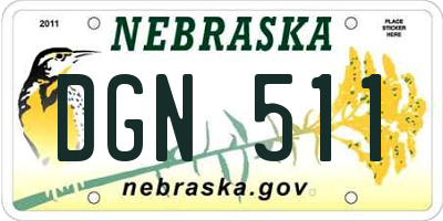NE license plate DGN511