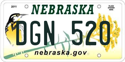 NE license plate DGN520