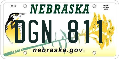 NE license plate DGN811