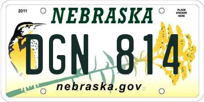 NE license plate DGN814