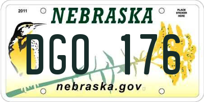 NE license plate DGO176