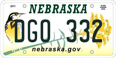 NE license plate DGO332