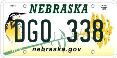 NE license plate DGO338