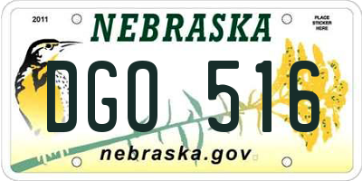 NE license plate DGO516