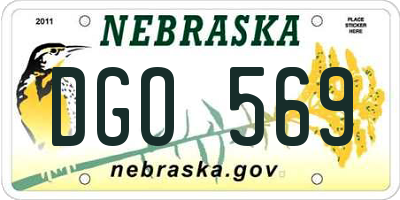 NE license plate DGO569