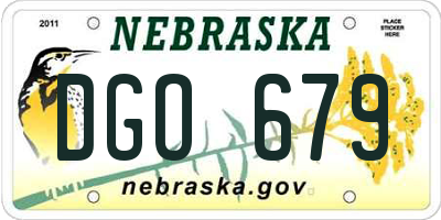 NE license plate DGO679