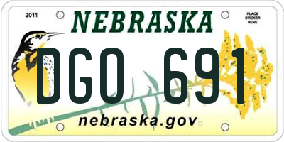 NE license plate DGO691