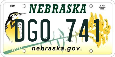 NE license plate DGO741