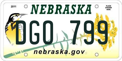 NE license plate DGO799