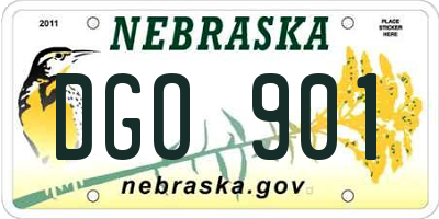 NE license plate DGO901