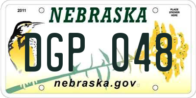 NE license plate DGP048