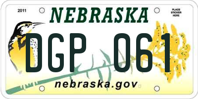 NE license plate DGP061