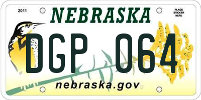 NE license plate DGP064